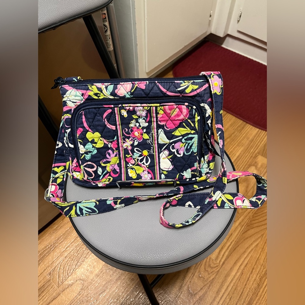 Vera Bradley Navy blue Floral Crossbody Bag pre- loved